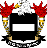 Coat of arms used by the Bostwick family in the United States of America