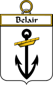 French Coat of Arms Badge for Belair