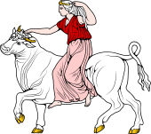 Gods and Goddesses Clipart image: Europa