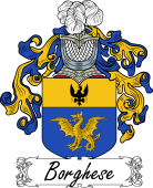 Araldica Italiana Coat of arms used by the Italian family Borghese