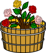 Basket or Bushel of Roses