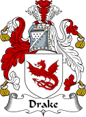 English Coat of Arms for the family Drake