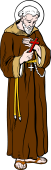 Catholic Saints Clipart image: St Francis d