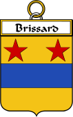 French Coat of Arms Badge for Brissard