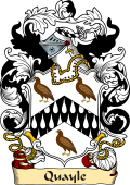 English or Welsh Family Coat of Arms (v.23) for Quayle (Ref Burke