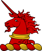 Family crest from England for Abett Crest - A Unicorn