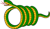 Serpent Bowed Embowed, or Enwrapped Debruised