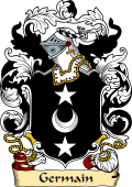 English or Welsh Family Coat of Arms (v.23) for Germain (Ref Burke
