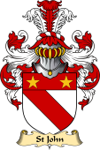 Welsh Family Coat of Arms (v.23) for St John (of Fon-mon, Glamorgan)