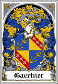 German Wappen Coat of Arms Bookplate for Gaertner