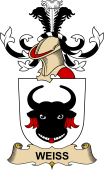 Republic of Austria Coat of Arms for Weiss (de Weissenbach)