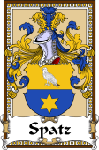 German Coat of Arms Wappen Bookplate  for Spatz