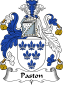 English Coat of Arms for the family Paston