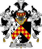 Irish Family Coat of Arms (v.25b) Worth or McWorth