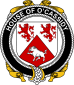 Irish Coat of Arms Badge for the O'CASSIDY family