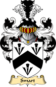 English Coat of Arms (v.23) for the family Smart or Smert