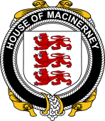 Irish Coat of Arms Badge for the MACiNERNEY family