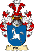 v.23 Coat of Family Arms from Germany for Diller