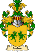Welsh Family Coat of Arms (v.23) for Arthur I (ab uthr pendragon-King Arthur)