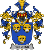 Irish Family Coat of Arms (v.25b) Hendrick or O'Henrick