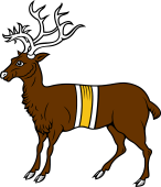 Reindeer Statant Belted or Sangle