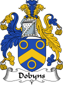 English Coat of Arms for the family Dobyns or Dobbins