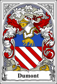 French Coat of Arms Bookplate for Dumont