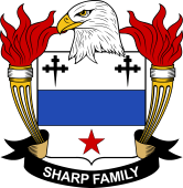 Coat of arms used by the Sharp family in the United States of America