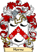 English or Welsh Family Coat of Arms (v.23) for Horne