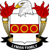 Coat of arms used by the Lyman family in the United States of America
