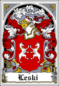 Polish Coat of Arms Bookplate for Leski