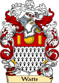 English or Welsh Family Coat of Arms (v.23) for Watts