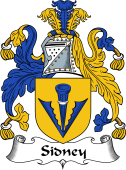 English Coat of Arms for the family Sidney or Sydney