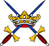Swords in Saltire Enfiled with Crown