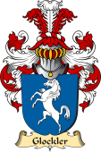 v.23 Coat of Family Arms from Germany for Glockler