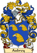 English or Welsh Family Coat of Arms (v.23) for Aubrey (Sir John, Knt. Glamorganshire)