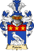 French Family Coat of Arms (v.23) for Poitevin or Potvin