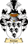 English Coat of Arms (v.23) for the family Savage