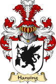 v.23 Coat of Family Arms from Germany for Hansing