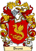 English or Welsh Family Coat of Arms (v.23) for Brent (Kent)