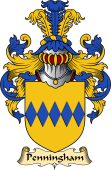 English Coat of Arms (v.23) for the family Penningham