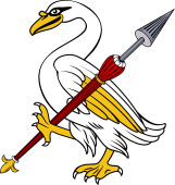 Swan Rampant Holding Tilting Spear