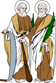 Catholic Saints Clipart image: Sts Simon and Jude