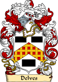English or Welsh Family Coat of Arms (v.23) for Delves (Cheshire and Kent)