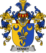 Irish Family Coat of Arms (v.25b) Kenney or O'Kenny