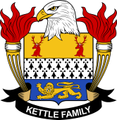 Coat of arms used by the Kettle family in the United States of America