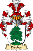 v.23 Coat of Family Arms from Germany for Discher