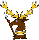 Stag Hd Er Coll Holding Brohen Spear