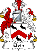 English Coat of Arms for the family Elvin or Elwin