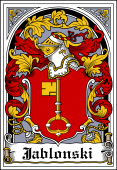 Polish Coat of Arms Bookplate for Jablonski